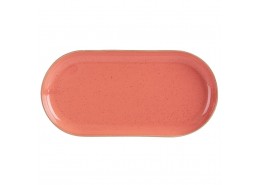 Seasons Coral Narrow Oval Plate